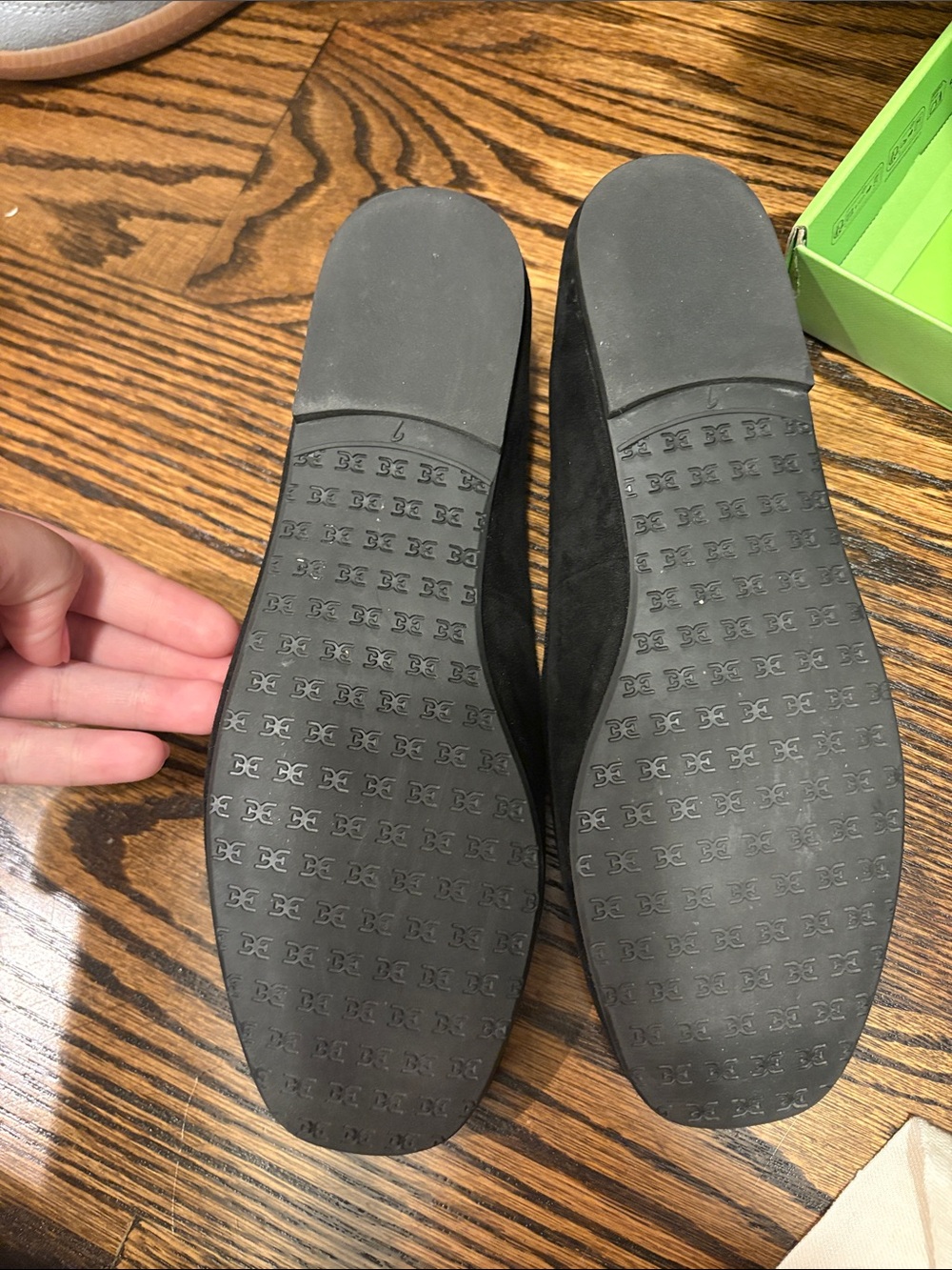 Sam Edelman Black Suede Ballet Flats with Bow - Picture 3 of 4